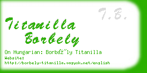 titanilla borbely business card